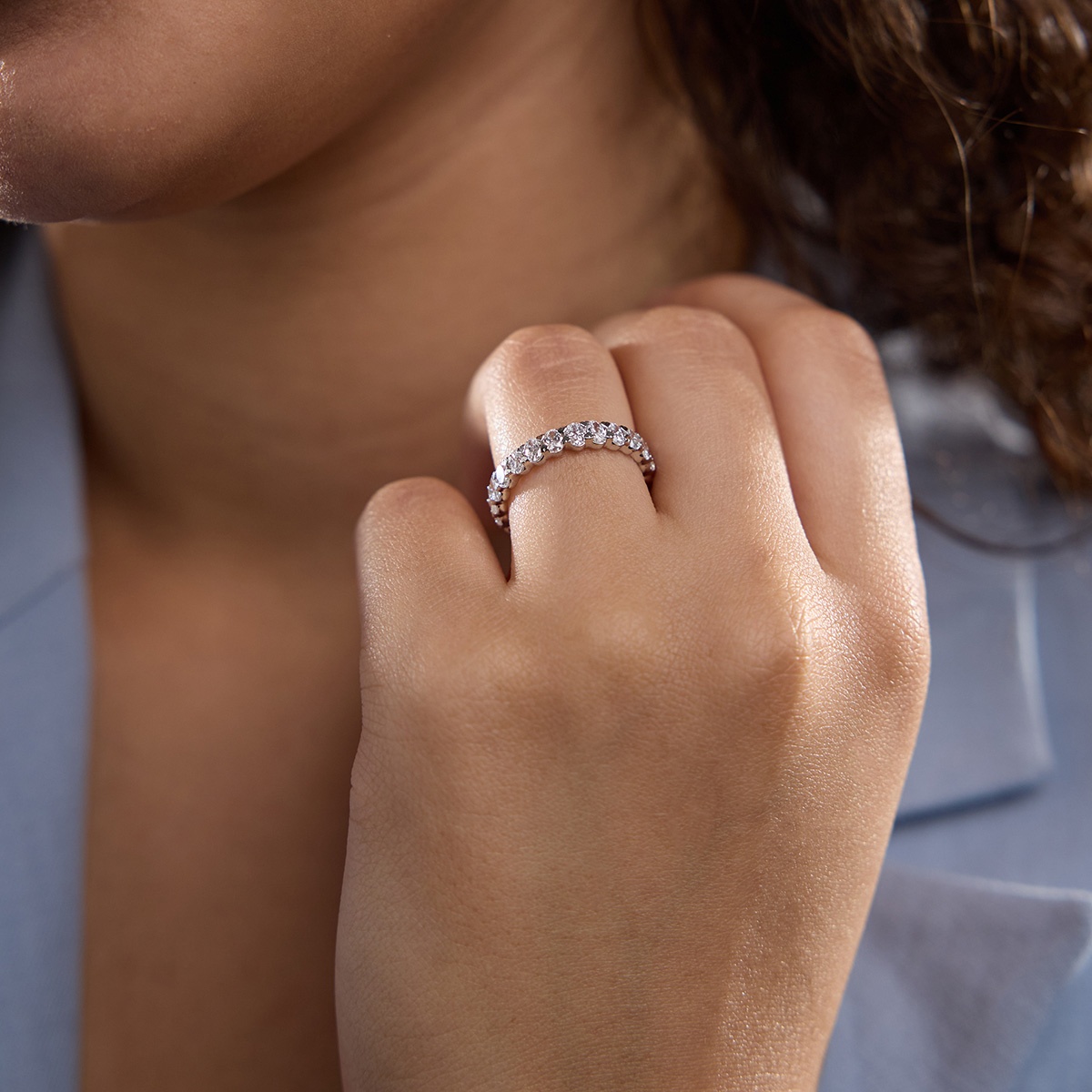 Rose gold clearance full eternity ring